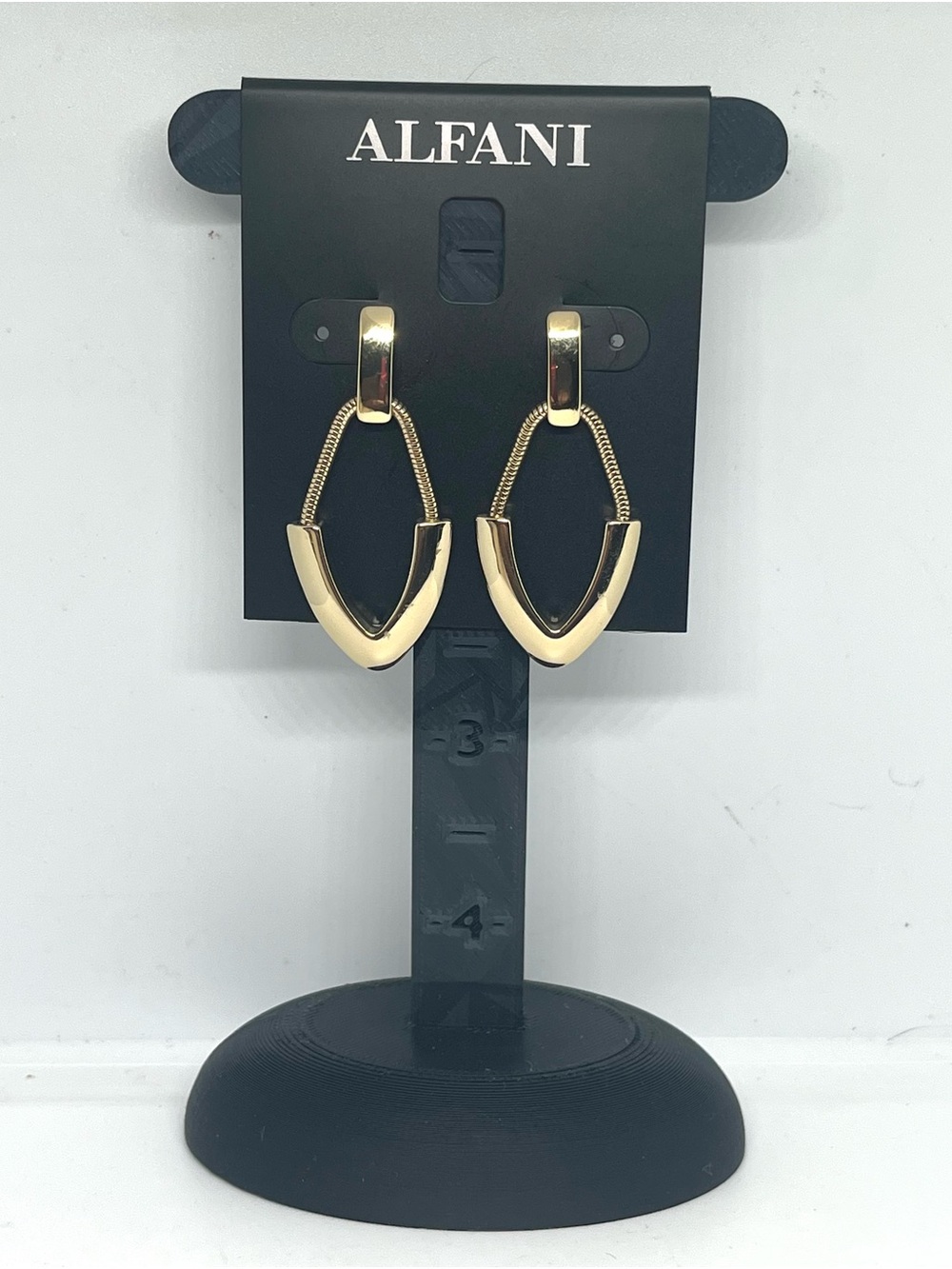 Alfani Shiny Gold V-Pendant Drop Earrings